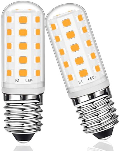 Cinsenten E14 LED Cooker Hood Light Bulb, 3W Small Edison Screw Bulb for Extractor Fan Salt Lamp Fridge Light, SES E14 LED Bulbs 30W 40W Equivalent Non-dimmable, Pack of 2 (Warm White)
