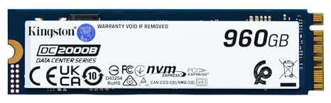 Kingston Data Center DC2000B PCIe 4.0 NVMe M.2 2280 960GB Enterprise SSD (Dissipatore) - SEDC2000BM8/960G