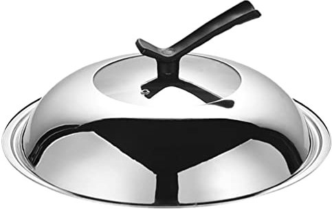 Zerodeko Cookware Glass Cover Pot Lid for Frying Pan Stainless Steel Wok Lid Skillet Pan Kitchen Pot