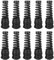 QUARKZMAN 10pcs Tuerca de Cable Impermeable M20 Prensaestopas Espiral de Nylon Tensión Pigtail Unión con Junta para Cable de Hilo de 10-13mm Fijación y Electrodomésticos Negro