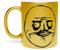 Goldene Tasse aus verchromter Keramik - Me Gusta Meme Face Internet Troll Fun Witz - 325 ml