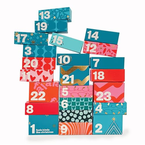 treatfuls veganer Adventskalender 2024 - mit 24 Überraschungen in Originalgröße - ohne raffinierten Zucker - 100% Natürlich - auf Dattelbasis