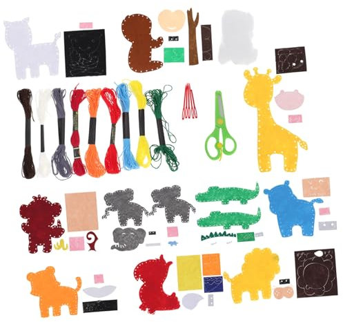 NAMOARLY Diy Filz Tiere Nähen Bastelspielzeug Cartoon Tier Ornament Filzanhänger Für Junge Mädchen Erwachsene Crafting Spielzeug