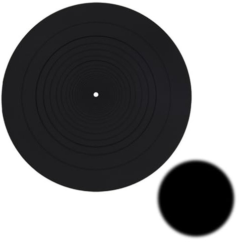 30cm Tappetino per Giradischi in Silicone, Tappetino per Dischi Antiscivolo Antistatico, Tappetino per Giradischi Vintage, Vibrazione Turntable Mat, Slipmat per Tutti I Giradischi in Vinile LP