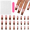 24 Pcs Pegatinas de Gel, Leopardo Pegatinas Uñas Gel, Gel Semicurado de Pegatinas, Adhesivos para Uñas de Gel, Envolturas de Esmalte de Gel para Uñas