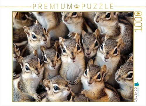 Puzzle · Streifenhörnchen Kuschelhaufen | 1000 Teile · Lege-Größe 64 × 48 cm · CALVENDO Puzzle