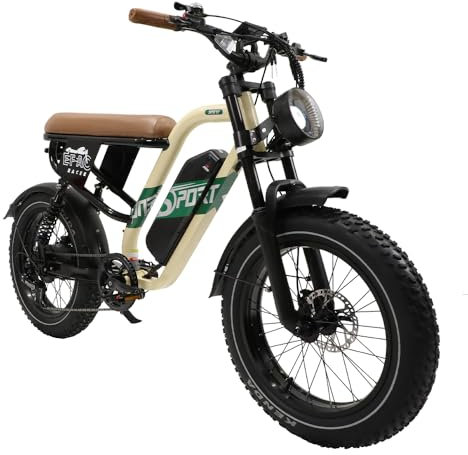 ONESPORT W66 Vélo Électrique Adulte, 20 x 4 Pouces Fat E Bike 48V 13.5Ah Batterie Autonomie Jusqu’à 100KM, Suspension Intégrale & Freins Hydrauliques, Ebike avec Écran LCD Bluetooth et Moteur 250W