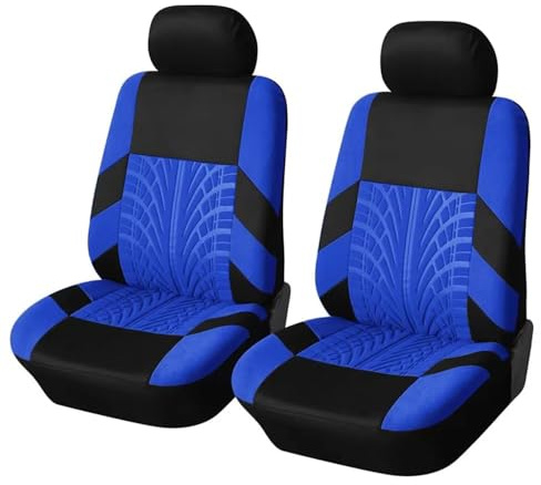 WINGOT Auto Ensembles Housses Siège pour Renault Kangoo II 2007-2021, Motif des pneus, Respirant Imperméable Protections Accessoires,Blue-Two Seats