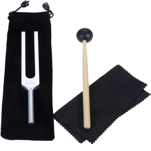 Malloy 528 Hz Tuning Fork, Silver Tuning Forks 528 Hz for Healing, Musical Instrument, Meditation, Relaxation Easy to Use