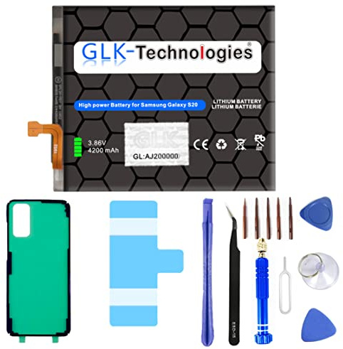 High Power Ersatzakku kompatibel mit Samsung Galaxy S20 SM-G980F/DS SM-G981B/DS | GLK-Technologies Battery | accu | 4200mAh Akku | inkl. Profi Werkzeug Set Kit 2026 B J