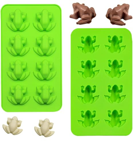 MEZHEN Stampo in Silicone Rana Stampo per Torta Animali Silicone Stampo Cioccolato Stampi per Cottura a Motivi Stampo da Forno Halloween Natale Picnic 2 Pezzi