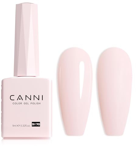 CANNI Esmaltes Semipermanentes de Uñas en Gel Rosa Claro Light Pink | Gel Nail Polish Pintauñas Semipermanentes Apto Para Principiantes