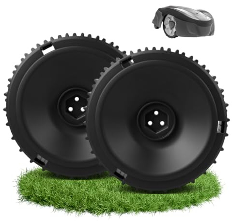 2 x Rasenmäher Vorderrad Ersetzen Rad kompatibel mit Gardena R38Li R40Li R50Li R70Li R80Li Husqvarna Automower 105/305 / 308 – Für verbesserte Steigfähigkeit – Profi auf schwierigem Gelände