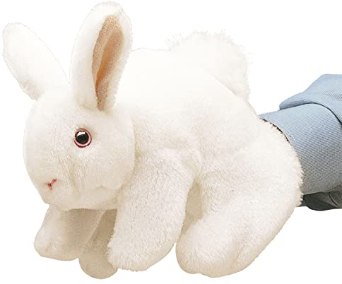 Folkmanis Bunny Rabbit Hand Puppet (White), 2048