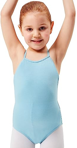 tanzmuster Ballettanzug Mädchen Träger - Leonie - Gr. 92-170 - weiche Baumwolle - Ballettbody Kinder Ballett Trikot