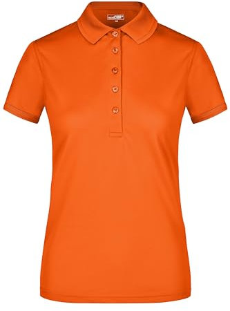 James & Nicholson Damen Aktiv Polo - Funktionelles Poloshirt mit leichter Taillierung | Farbe: dark-orange | Grösse: M