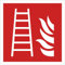 Feuerleiter Brandschutzzeichen Symbol Schild Nachleuchtend ASR A1.3 200 x 200 mm