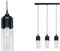 Paulmann 79642 Colgante Neordic Vanja máx. 3x20 W, para lámparas E27, luminaria de Techo Claro 230 V Cristal/Metal, sin Fuente de luz, Gris, Transparente, 3er-Pendel