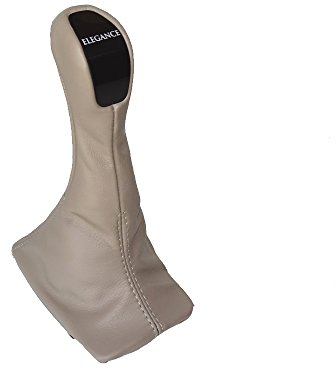 Das Tuning Shop Schaltknauf & Schaltsack mit Kunststoff Rahmen beige Leder