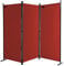 QUICK STAR Paravent 3 Teilig 170 x 165 cm Stoff Raumteiler Trennwand Balkon Sichtschutz Stellwand Faltbar Rotorange RAL 2001