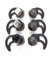 Replacement Earbuds Eargel Noise Cancelling Double Flange Silicone Earplug Ear Tips Set Compatible with Bose QuietControl 30 QC30 QC20 SIE2i IE2 IE3 Soundsport Wireless Headphones. (Black)