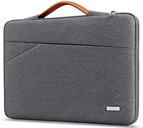 TECOOL 15.6 Inch Laptop Sleeve Case with Handle, Computer Bag for 15-15.6 Inch Lenovo ThinkPad IdeaPad Acer ASUS Dell HP Laptop Chromebook Shockproof Waterproof Notebook Cover, Dark Grey