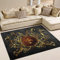 Grand tapis de sol, motif fleur de lys vintage, style contemporain, pour salon, chambre à coucher, 160 x 122 cm, doré