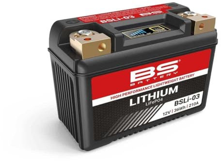 Compatible avec/Remplacement pour Z300 / Z750 / Z800 / Z900 / Z1000 / Z125 / NINJA / ZX6R / KLR / ZX7R / ZX9R- BATTERIE LITHIUM BSLI-03 BS - 360103 PRO