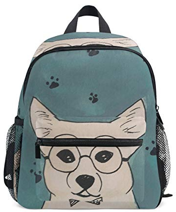 Niedlicher Corgi-Rucksack für Hunde, Kleinkinder, Kindergarten, Vorschule, Kindertasche, mehrfarbig, Einheitsgröße