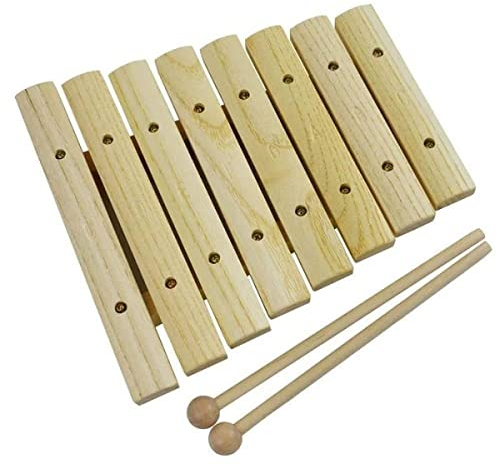 A-Star Holz-Xylophon mit 8 Tönen, Sopran, diatonisch, mit zwei Holzschlägeln – C6 bis C7