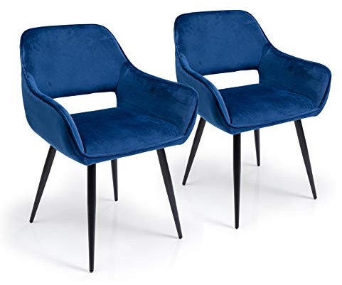 Kare Design Armlehnstuhl San Francisco Blau (2/Set)