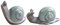 Amosfun 2Pcs Schnecke Figur Keramik Miniatur Schnecke Ornament Tee Pet Ornamente Fee Garten Tiere Porzellan Tier Figuren Bonsai Pflanze Dekoration