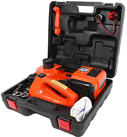 Tyenaza Electric Car Jack 5Ton 12V Electric Scissor Jack Air Pump Auto Electric Wrench Set Electric Hydraulic Jack for Car SUV MPV Sedan Tire Changes