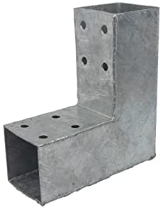 GeZu Impex Connecteur de Poteau Galvanisé à chaud 71 x 71 mm attache poteaux pour charpente support pergola raccord