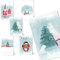 Forletter - 10 Weihnachtskarten aus recyceltem Papier mit Holly Jolly