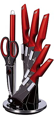 Berlinger Haus - BH/2686-8 Stcs Messer mit einem Acryl -Bordeaux -Unterstützung