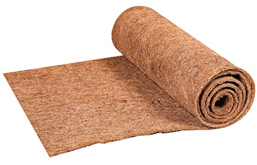GGOUPTY Coco Liner Roll 16 Inch x 78.7 Inch Coconut Liners for Planters Natural Coconut Fiber Basket Liner Sheet Coir Mat Liner for Patio Containers Garden Plants Wall Planter Decor