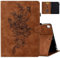 MOKASE Hülle für iPad 9/8/7 Generation 10.2 Zoll 2021-2019 Freigabe, Wildleder Multiangle Ständer Tasche mit Automayic Schlaf/Aufwach mit Stifthalter & Kartenschlitze für iPad 10.2/Pro 10.5, Brown