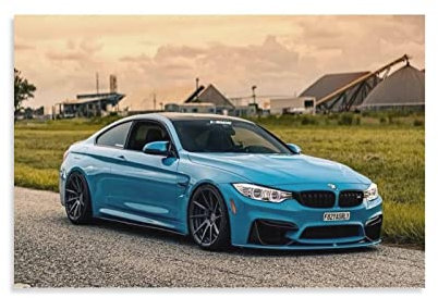 CLTE Poster BMW M4 F82 Super Car Racing Car Wandposter Dekorative Malerei Leinwand Wandposter und Kunstbild Druck Modern Familie Schlafzimmer Dekor Poster