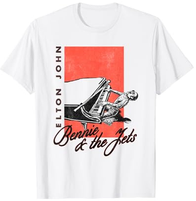 Elton John Offizieller Bennie And The Jets Piano T-Shirt