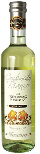 TOSCORO - Condiment Balsamique Blanc - Vinaigre de raisin italien vieilli - 50cl - Saveurs raffinées d'Europe et Méditerranée pour vos plats - Lot De 3 - Vendu Par Lot