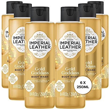 Imperial Leather Golden Goddess Shower Gel, Radiant Florals and Golden Nectar Body Wash, Bulk Buy, Pack of 6 x 250ml