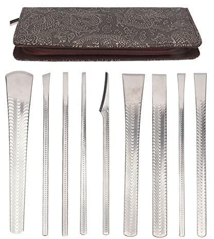 UPQRSG Pediküre MEsser Set, 9 Teiliges Peeling MEsser Pediküre Werkzeug Aus Edelstahl, Professionelles Kit Zum Entfernen Abgestorbener Haut, Mais und Hornhaut, Fußpflege Werkzeuge