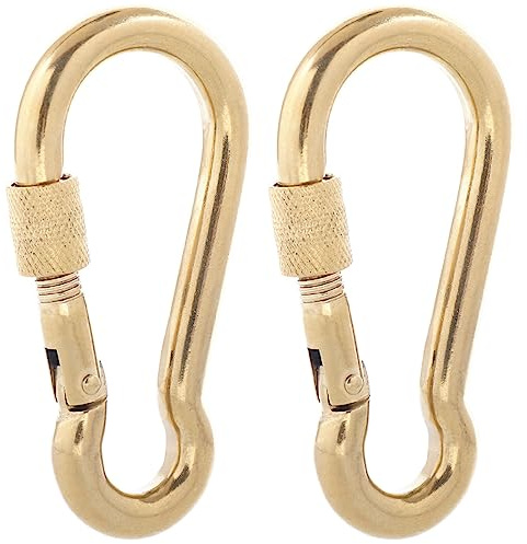 SEPWIK Heavy Duty Stainless Steel Carabiner Hooks - Multi-Purpose Spring Snap Hook for Dog Leash, Outdoor Camping, Swing, Hammock - 3 Pack