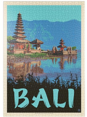 MyPuzzle Bali: EIN Atemberaubendes tropisches Paradies, Vintage Poster - Premium 1000 Teile Puzzle - MyPuzzle Sonderkollektion von Anderson Design Group