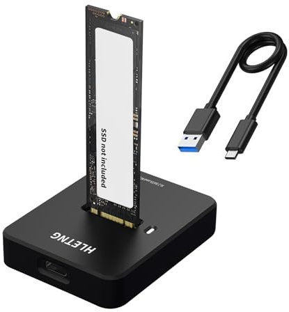 M.2 NVMe to USB Adapter, External NVMe SSD Reader 10Gbps M.2 Enclosure Adapter for PCIe NVMe and M.2 SATA SSDs