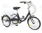 Quiltern 20 Zoll Dreirad für Erwachsene 3-Räder Fahrrad 8-Gang mit Einkaufskorb ，City-Dreirad für sportliche Einkäufe im Freien (Schwarz)