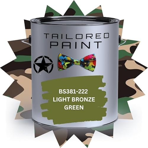 Tailored Paint Pennello spray opaco di grado militare da 500 ml su vernice UPVC per legno, acciaio e plastica, BS381 222 verde bronzo chiaro