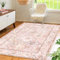 Season wind Boho-Teppich, Vintage, waschbar, rutschfest, traditionell, rosa, für Kinderzimmer, Wohnzimmer, Schlafzimmer, Esszimmer, Mädchenzimmer
