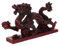 AOKWAWALIY Harz Drache Statue Roter Drache Statue Verheißungsvoller Drache Statue Chinesischer Drache Figur Chinesisches Neujahr Drachenfigur Holz Chinesischer Drache Wohlstand Statue China Mini